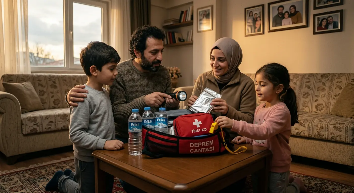 Depreme hazırlık çantası ve acil durum malzemeleri