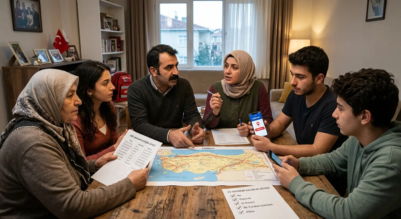 Aile deprem güvenlik planı