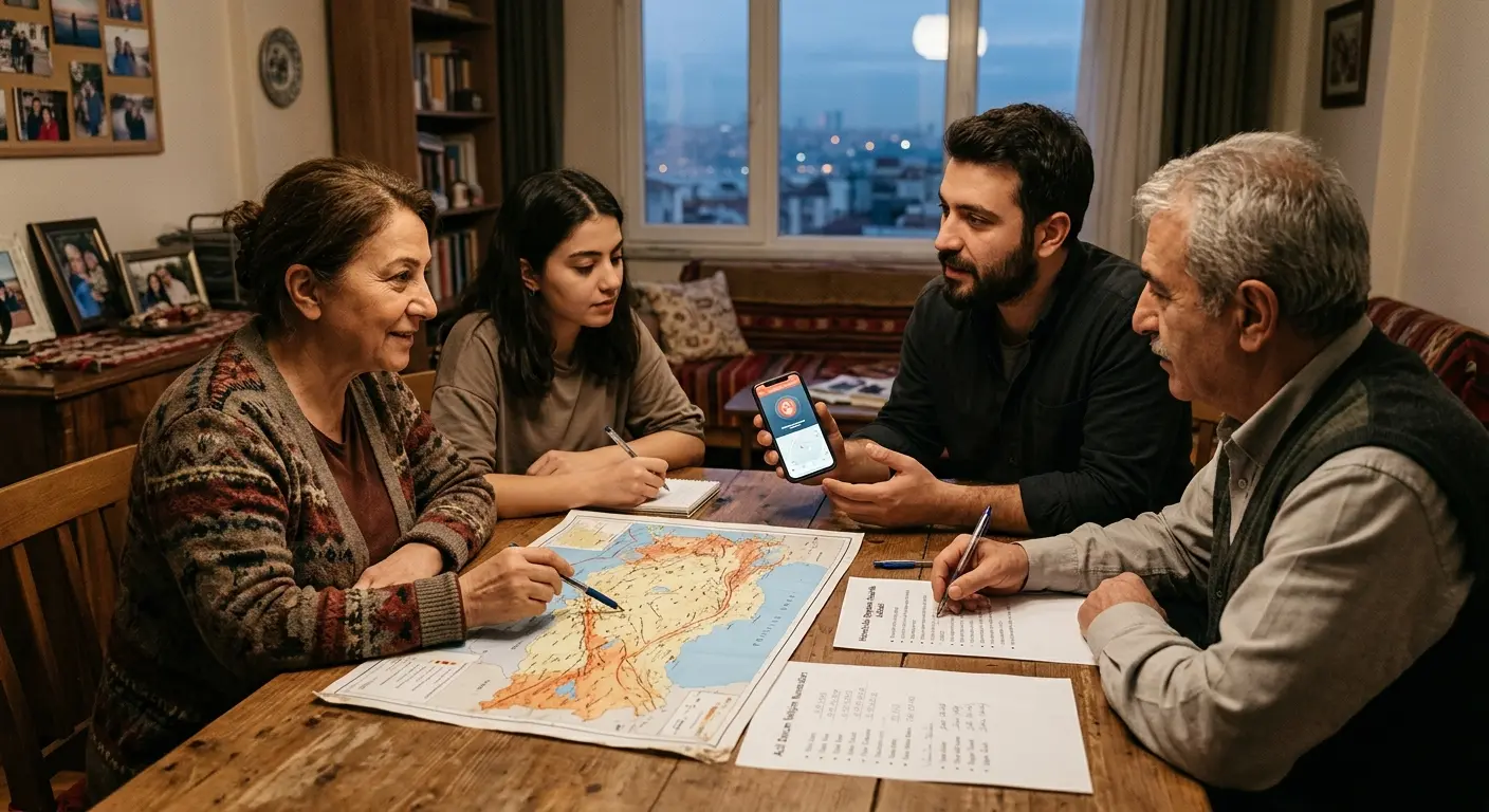 Aile deprem güvenlik planı