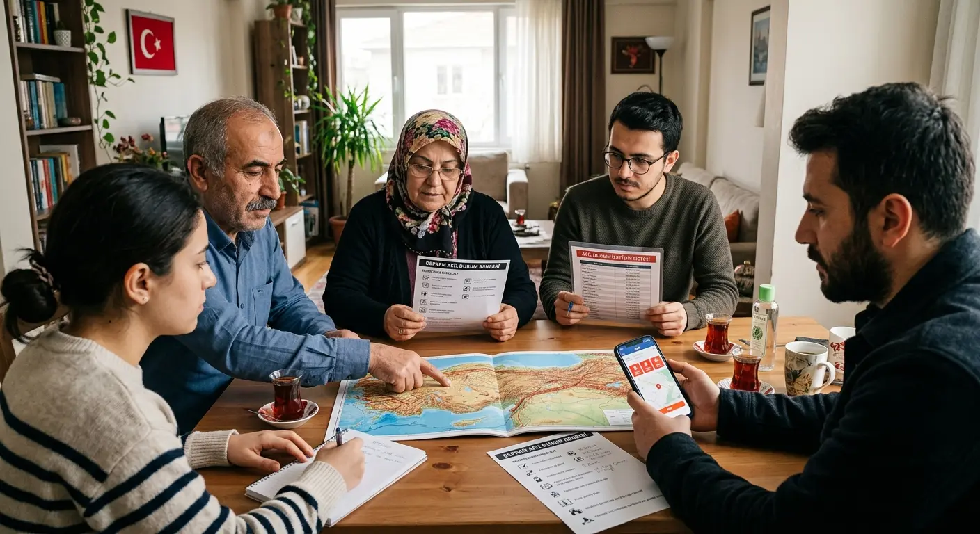 Aile deprem güvenlik planı
