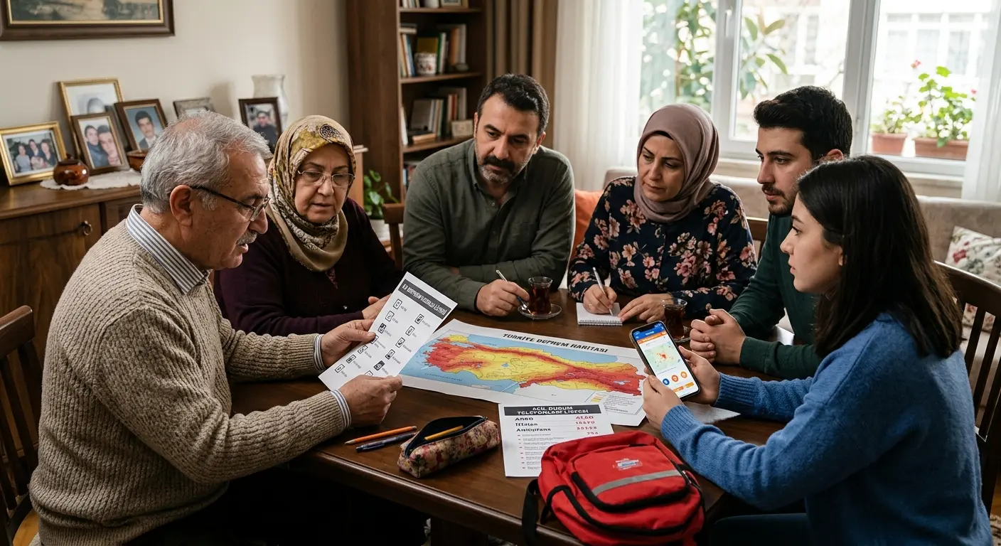 Aile deprem güvenlik planı