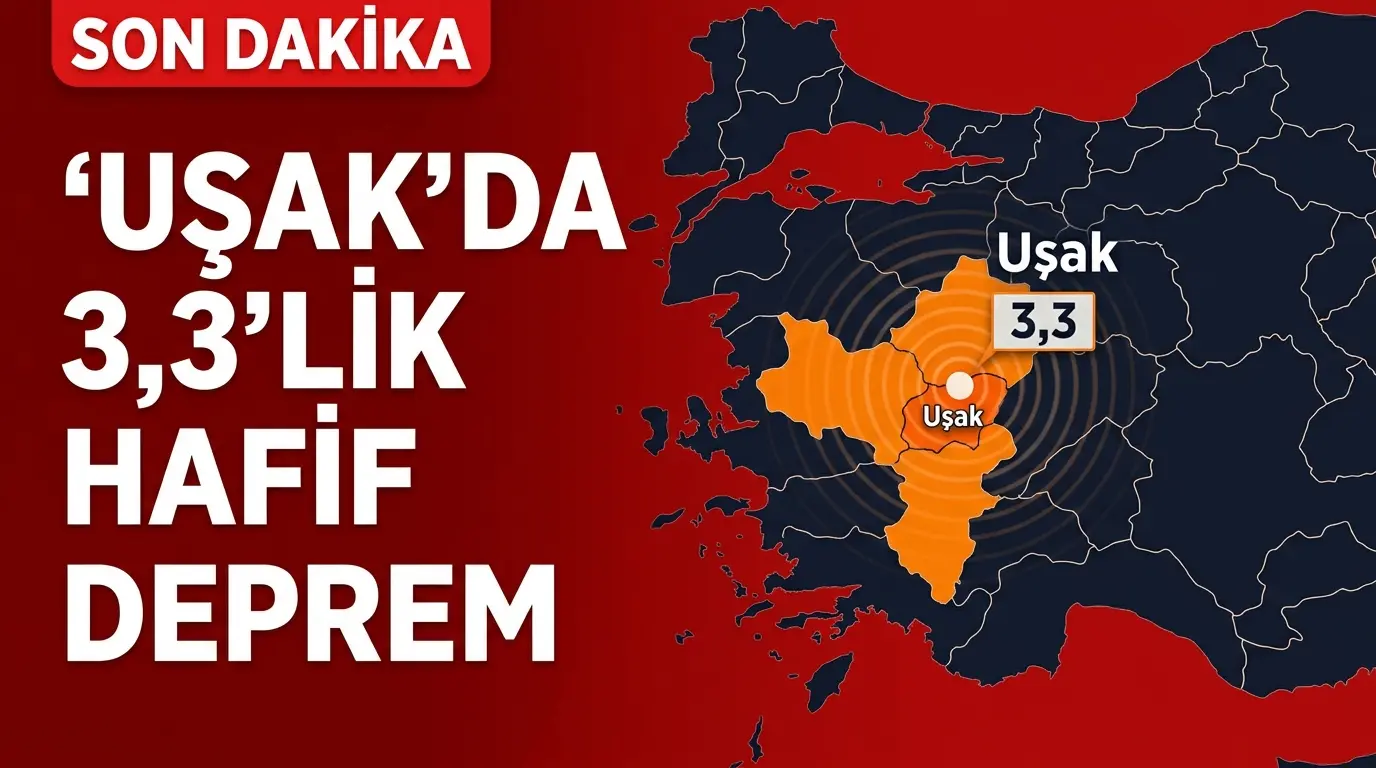 Uşak Yakınlarında 3.3 Büyüklüğünde Deprem: Simav Merkezli Sarsıntı