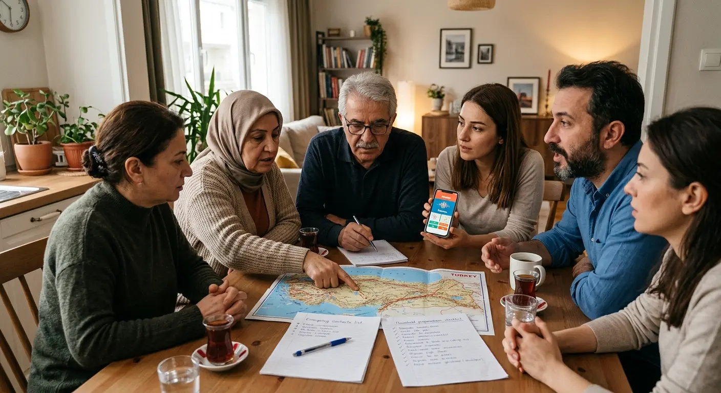 Aile deprem güvenlik planı