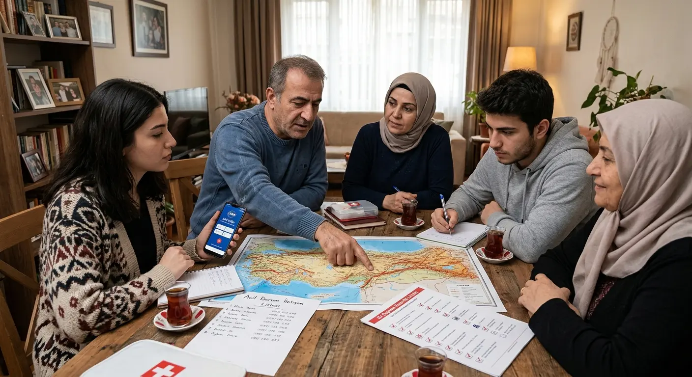 Aile deprem güvenlik planı