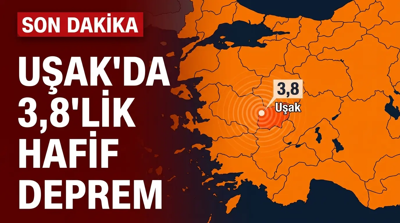 Uşak Deprem Haberi: Simav Merkezli 3.8 Büyüklüğünde Sarsıntı