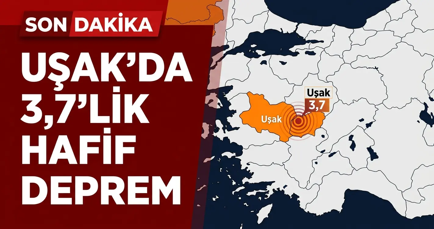 Uşak Yakınlarında Korkutan Sarsıntı: 3.7 Büyüklüğünde Deprem