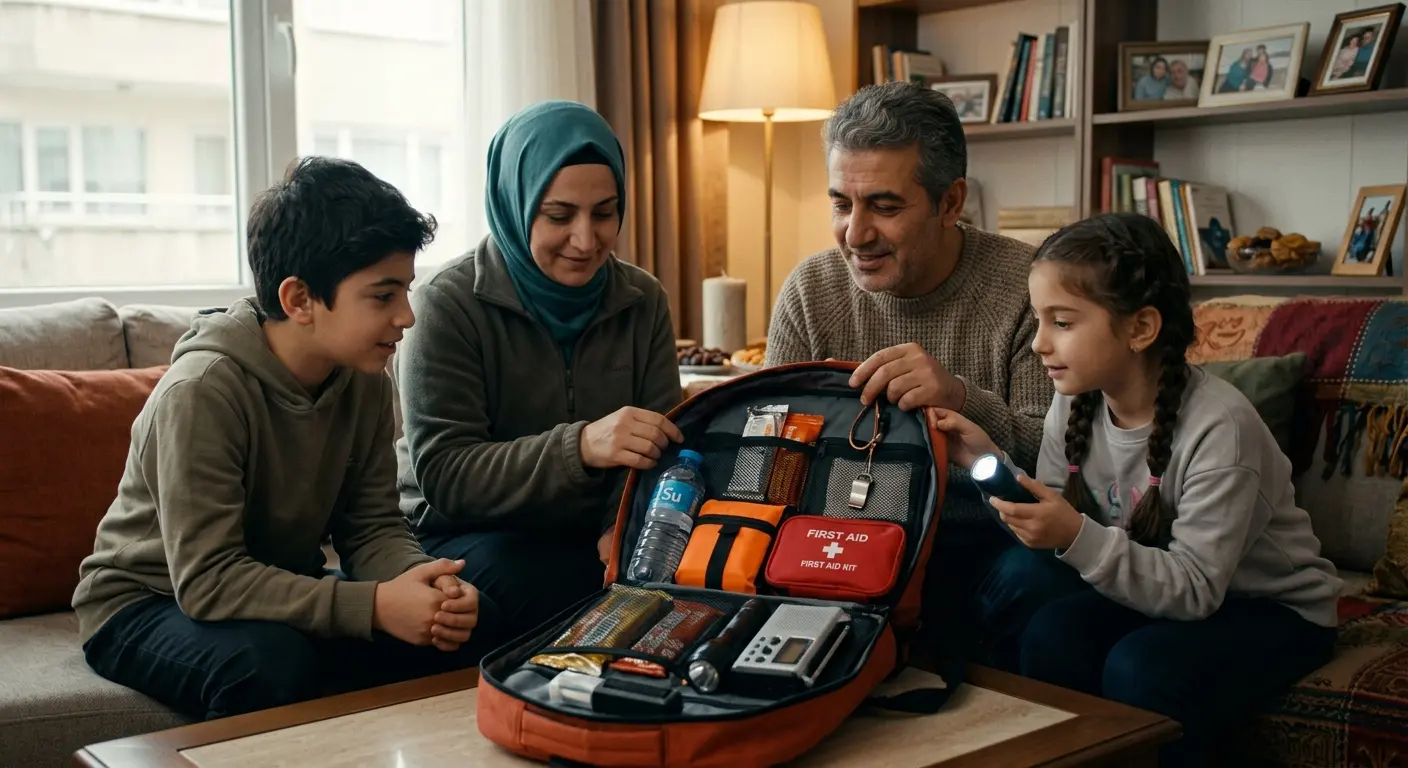 Depreme hazırlık çantası ve acil durum malzemeleri