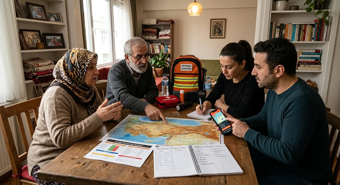 Aile deprem güvenlik planı