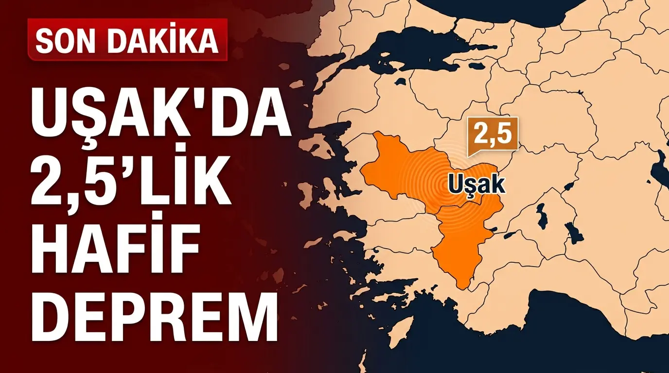 Uşak'ta Korkutan Sarsıntı: 2.5 Büyüklüğünde Deprem Haberi