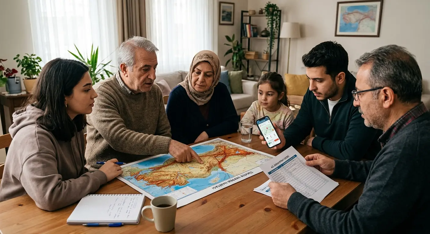 Aile deprem güvenlik planı
