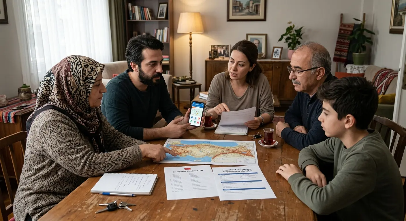 Aile deprem güvenlik planı