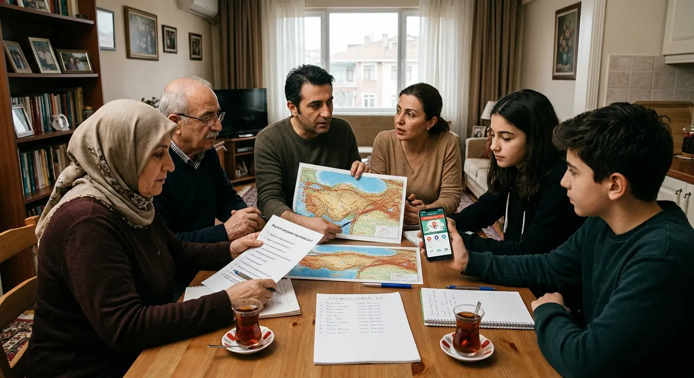 Aile deprem güvenlik planı