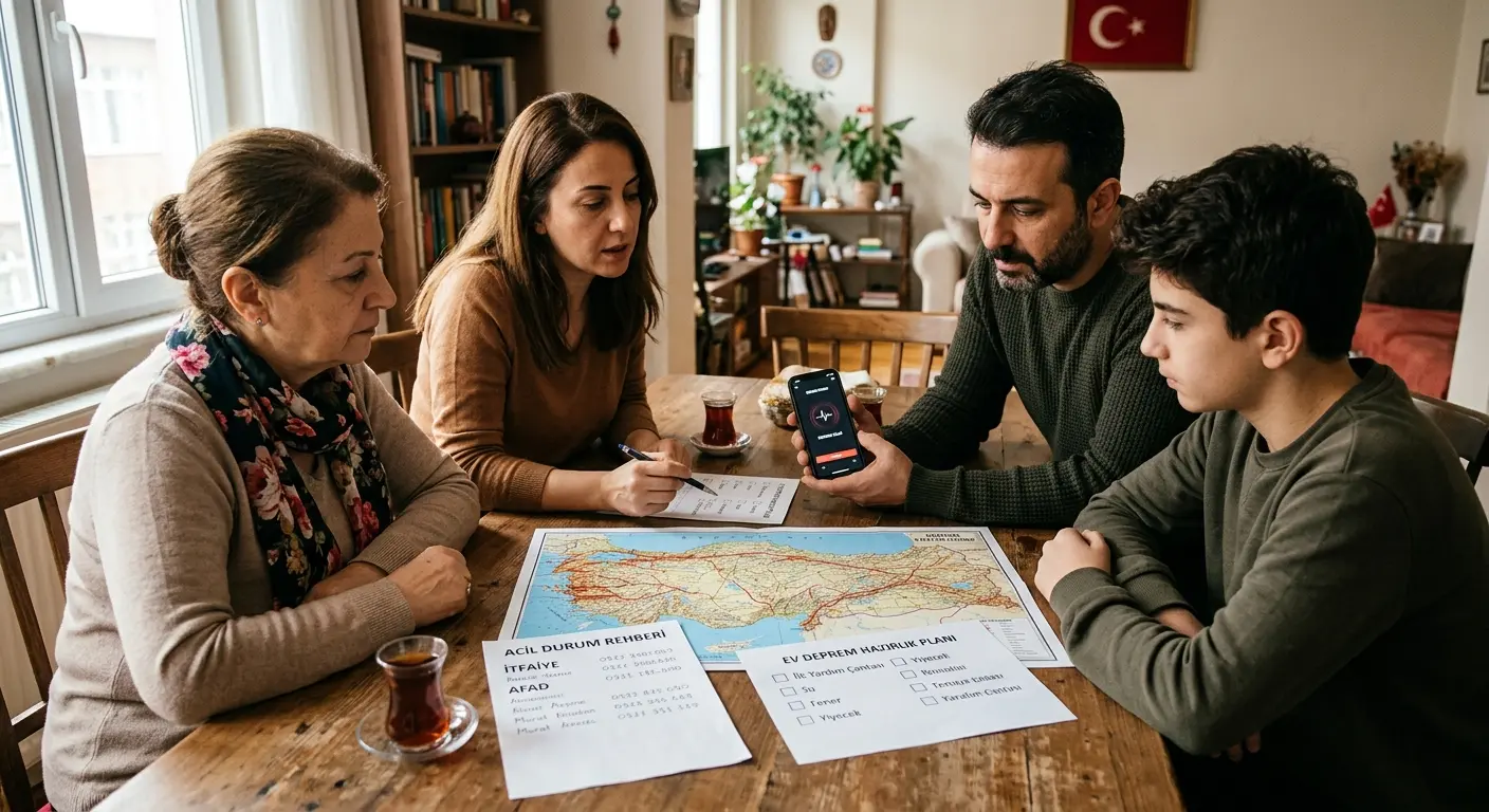 Aile deprem güvenlik planı