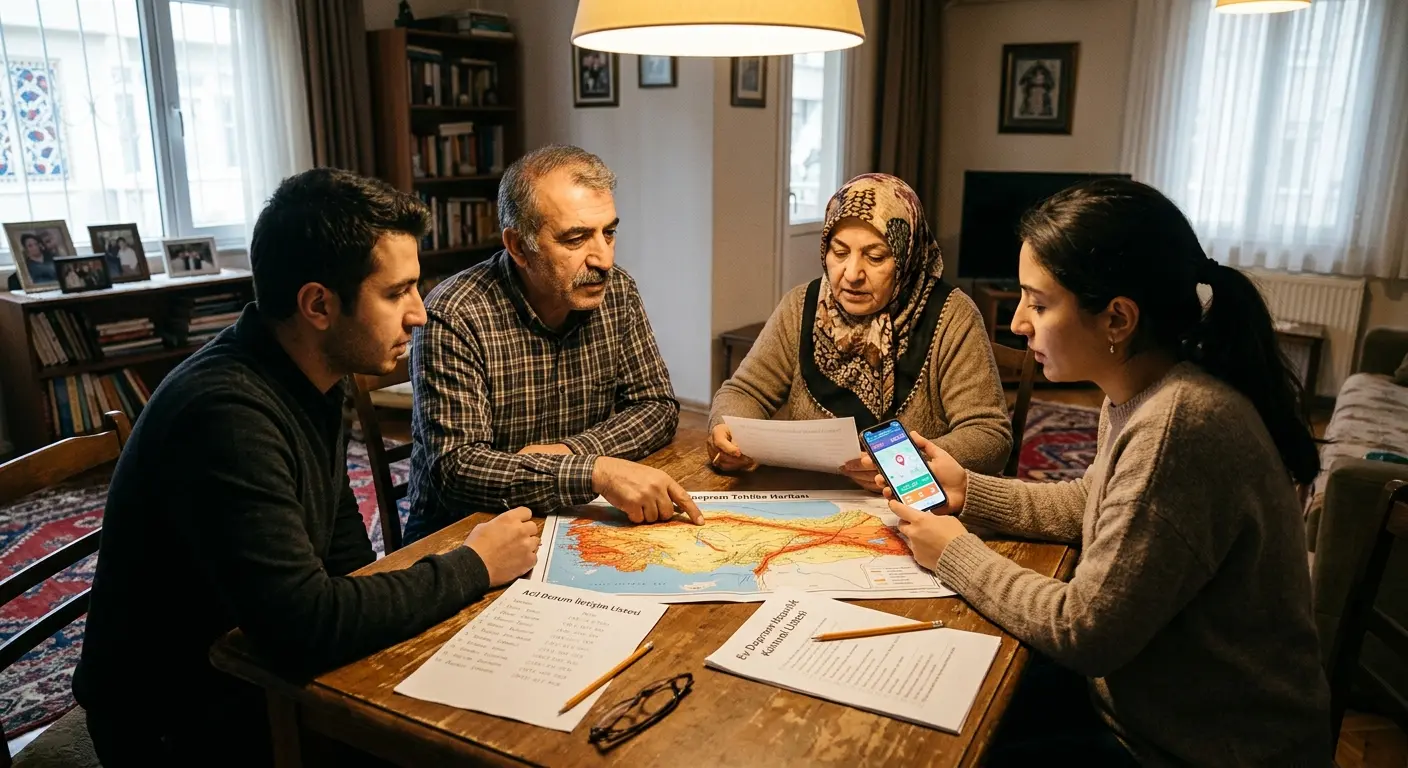 Aile deprem güvenlik planı