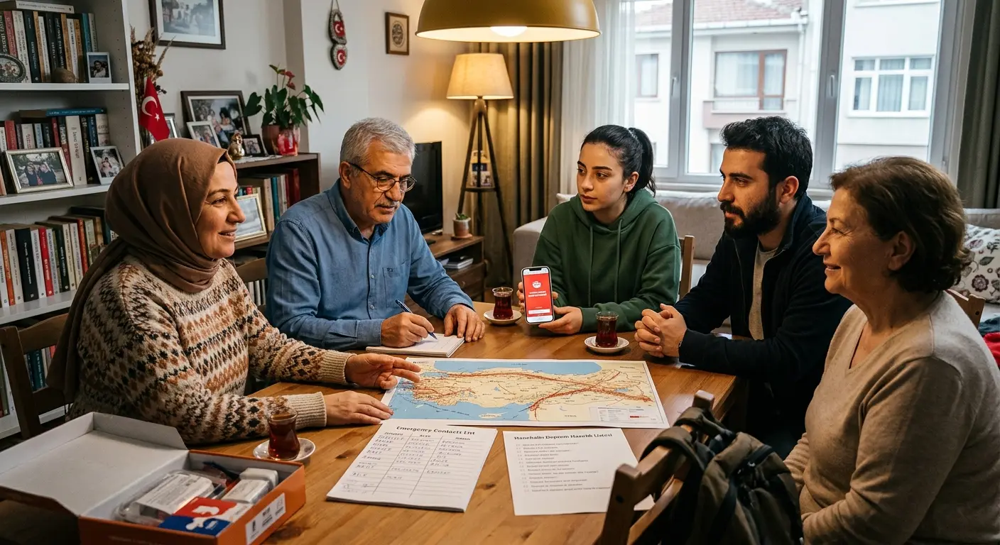 Aile deprem güvenlik planı
