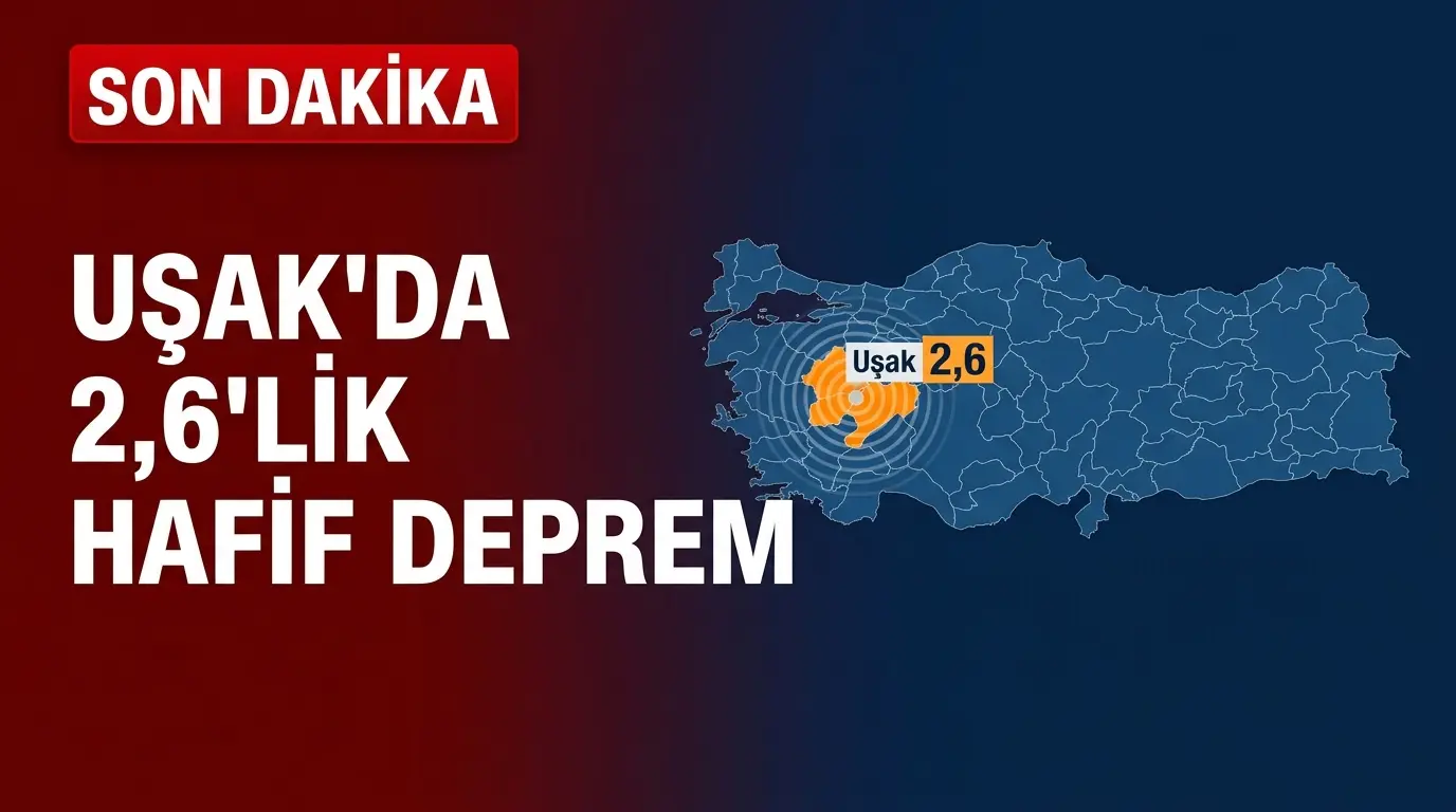 Uşak Deprem Haberi: Simav Sınırında 2.6 Büyüklüğünde Sarsıntı