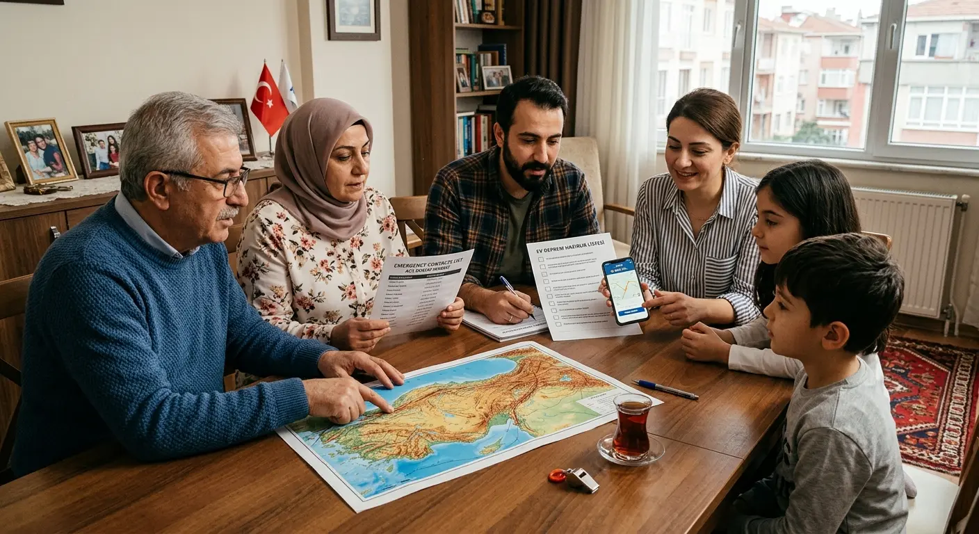 Aile deprem güvenlik planı