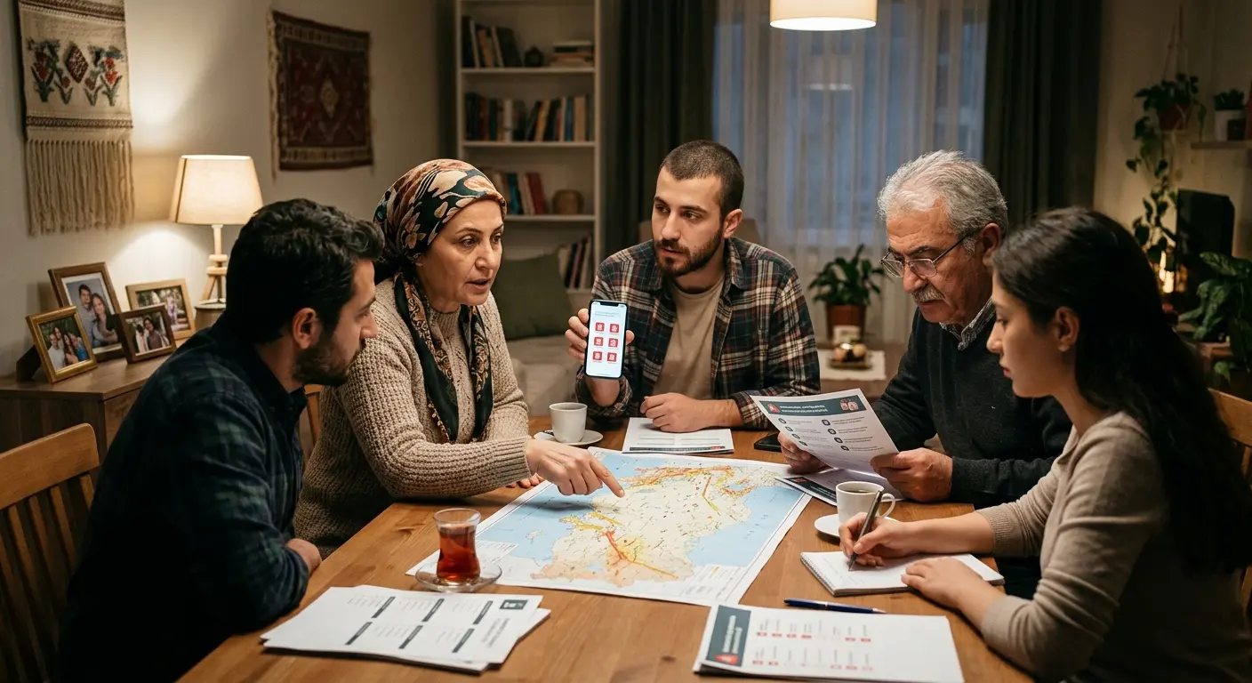 Aile deprem güvenlik planı