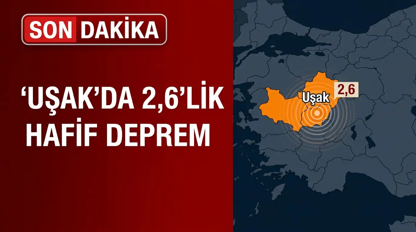 Uşak Deprem Haberi: Simav'da 2.6 Büyüklüğünde Sarsıntı Meydana Geldi