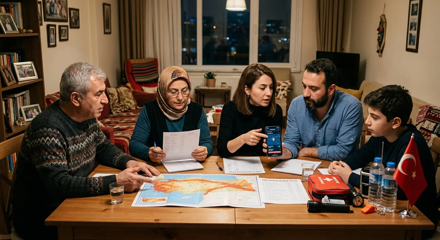 Aile deprem güvenlik planı