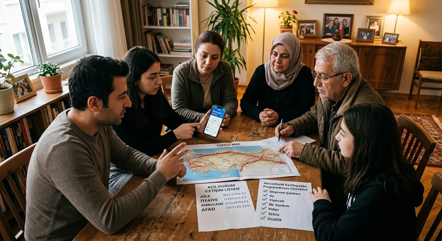 Aile deprem güvenlik planı