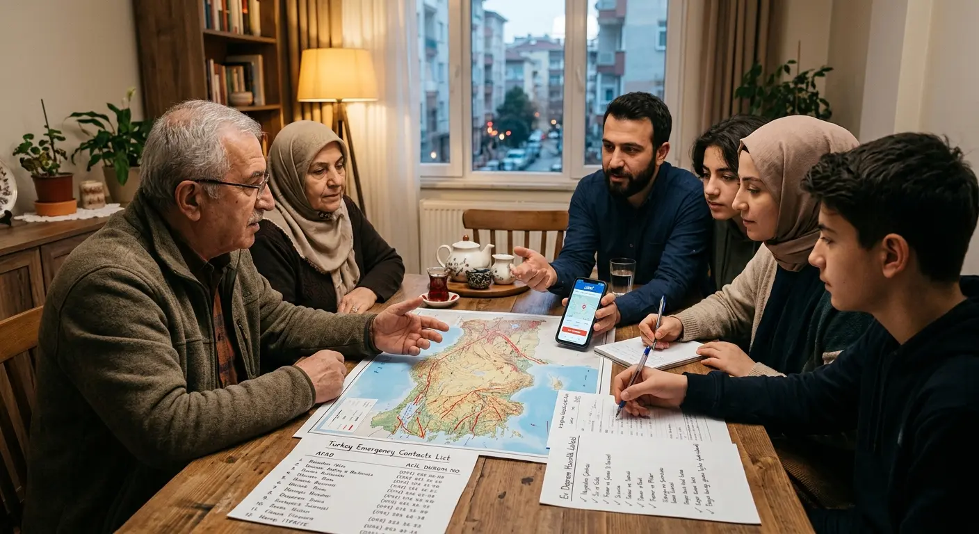 Aile deprem güvenlik planı