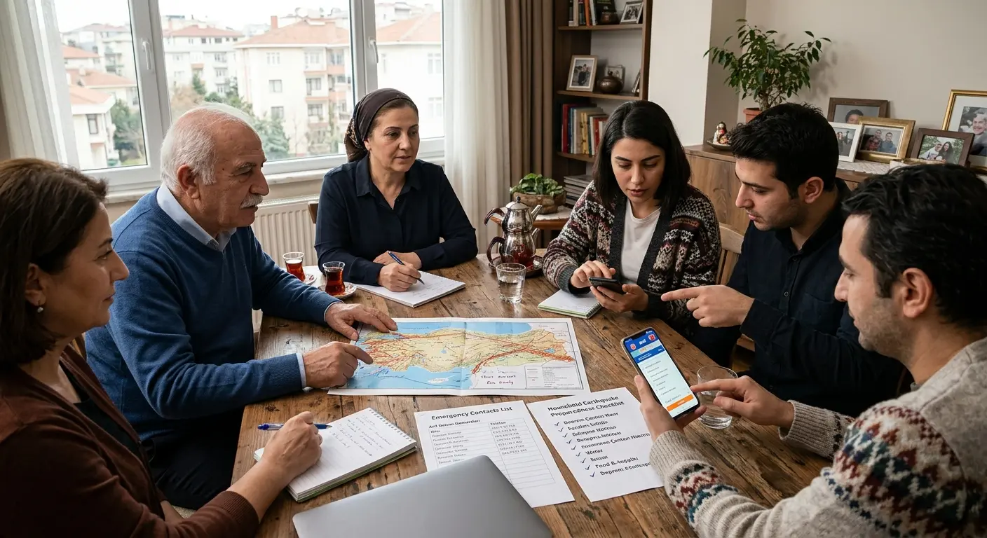 Aile deprem güvenlik planı
