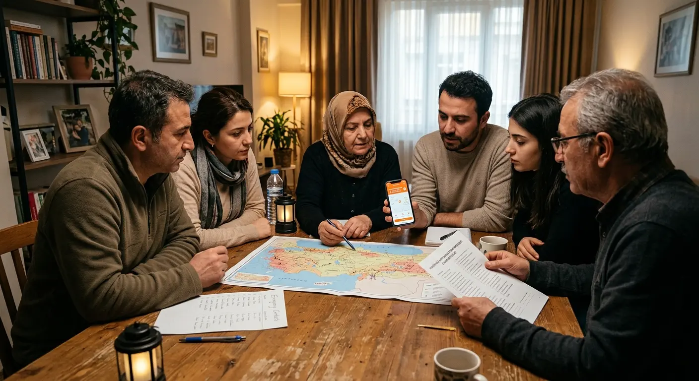 Aile deprem güvenlik planı