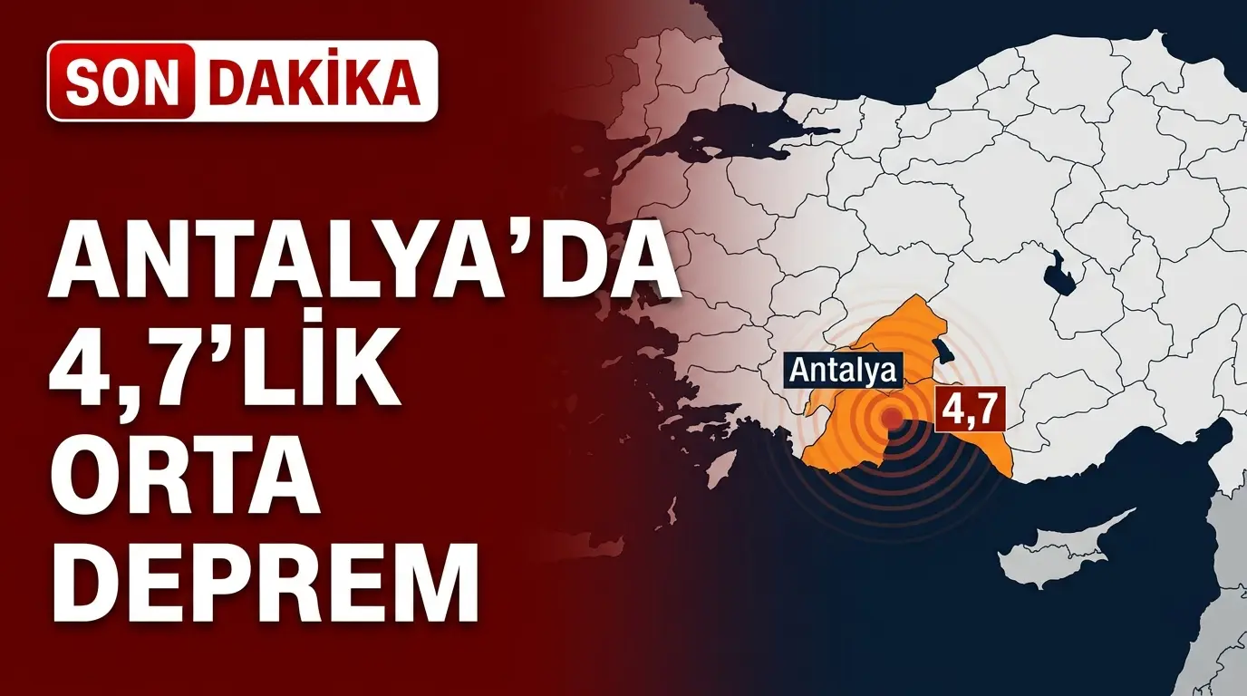 Antalya'da Korkutan Sarsıntı: Akdeniz'de 4.7 Büyüklüğünde Deprem