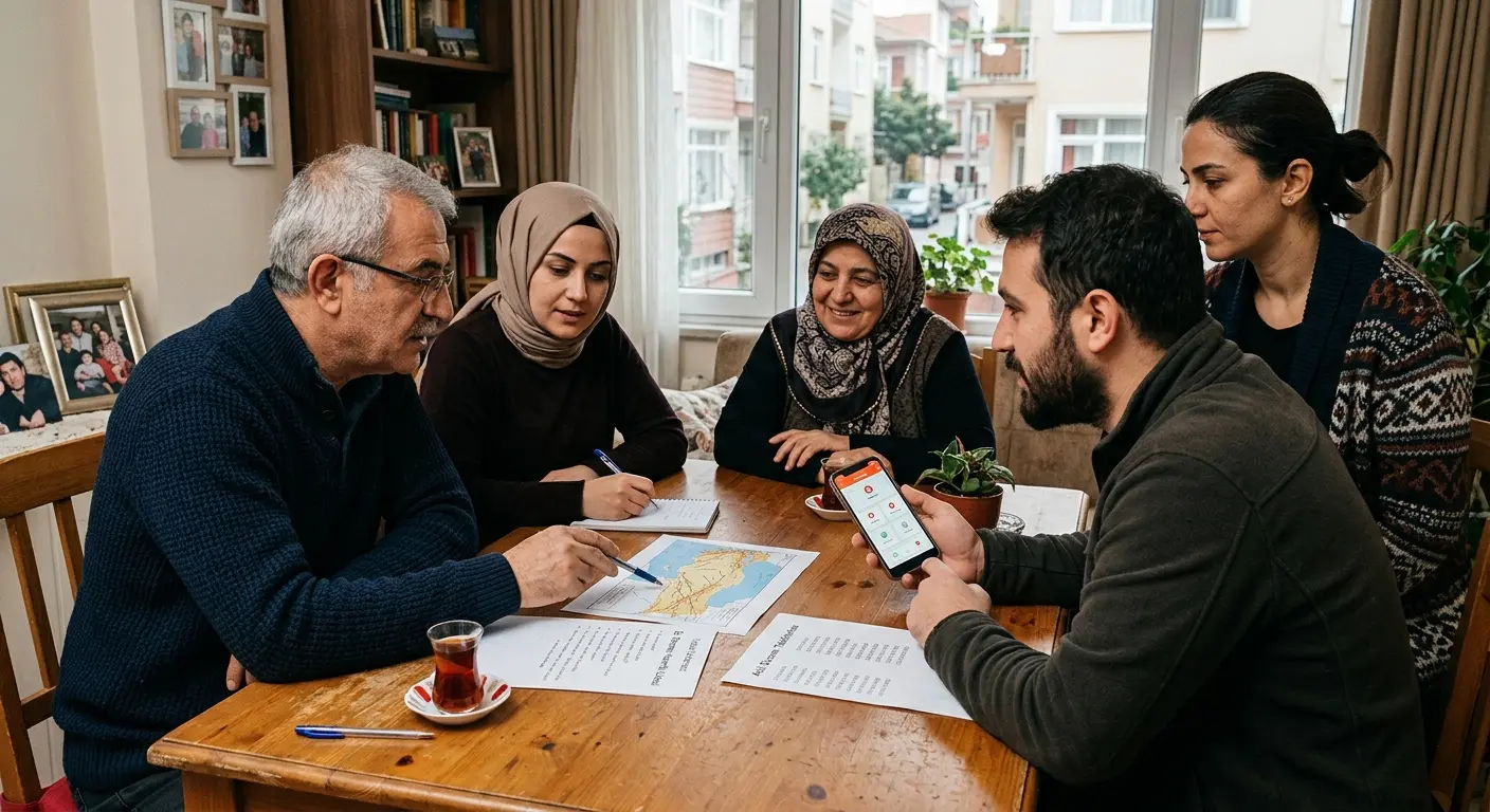 Aile deprem güvenlik planı
