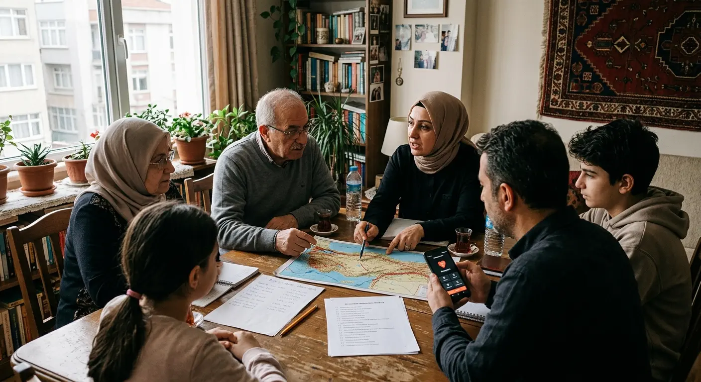 Aile deprem güvenlik planı