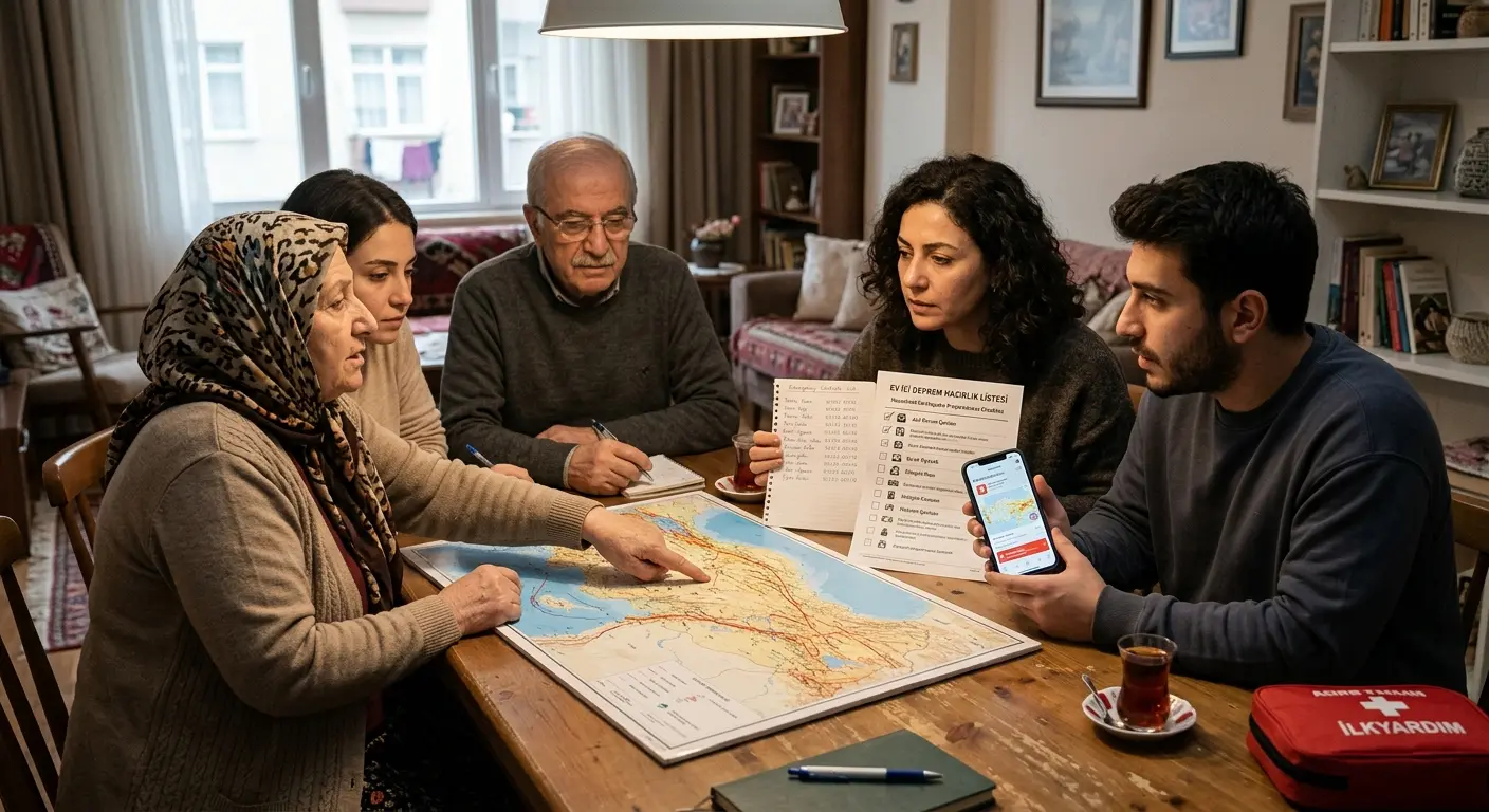 Aile deprem güvenlik planı
