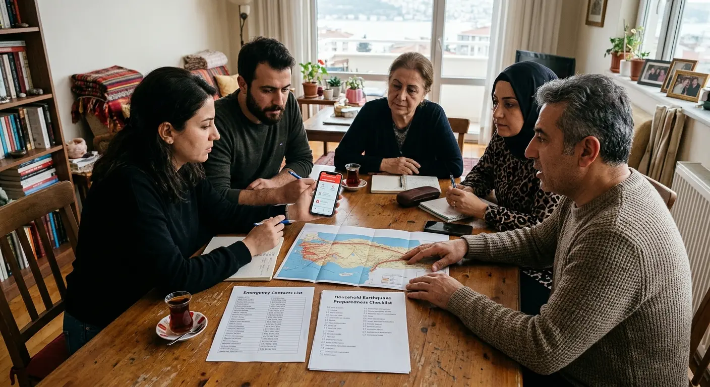 Aile deprem güvenlik planı