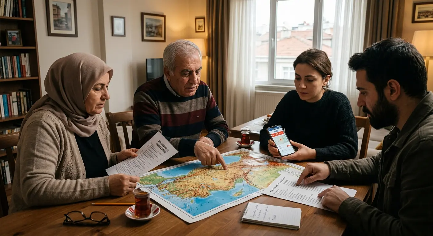 Aile deprem güvenlik planı