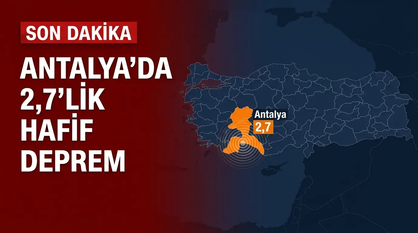 Antalya Finike Açıklarında 2.7 Büyüklüğünde Deprem Meydana Geldi