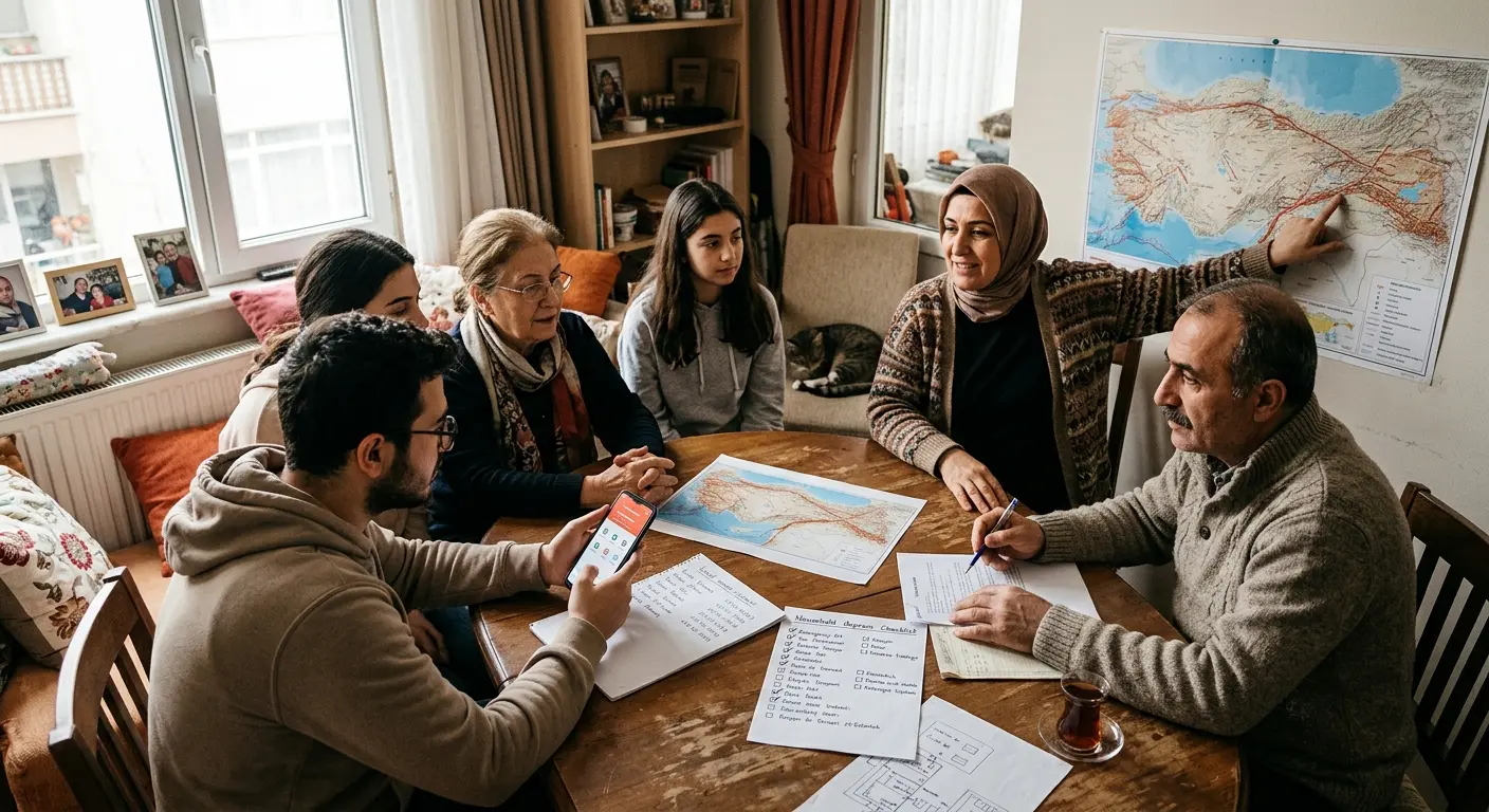 Aile deprem güvenlik planı