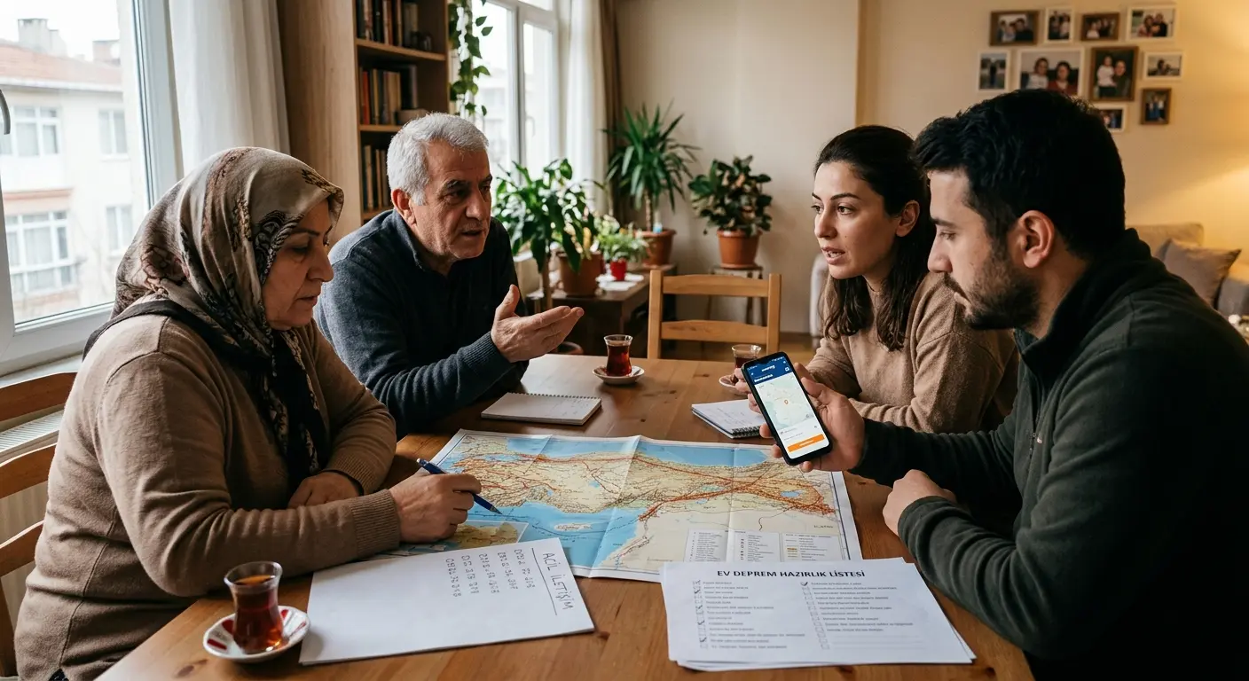 Aile deprem güvenlik planı