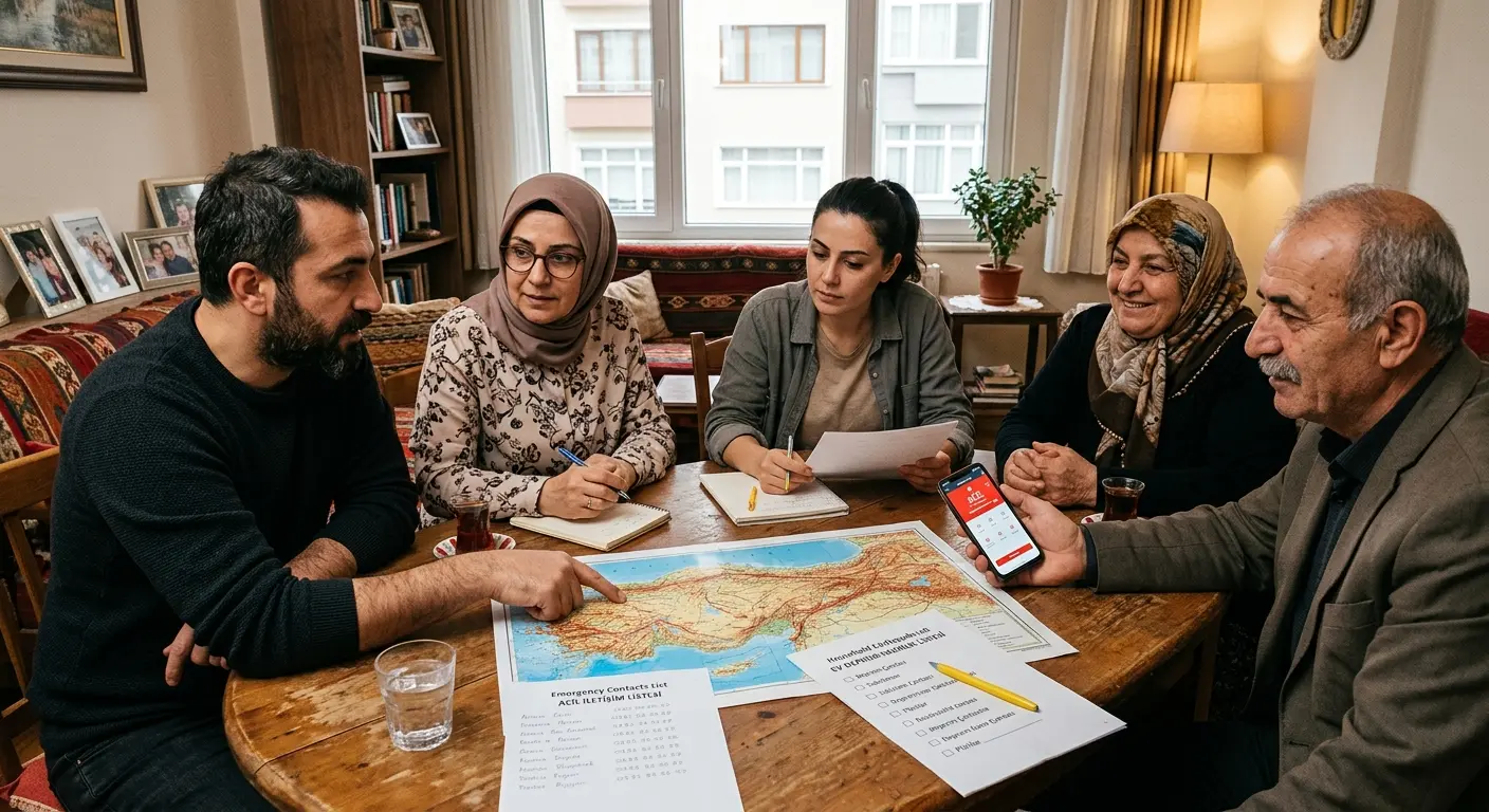 Aile deprem güvenlik planı