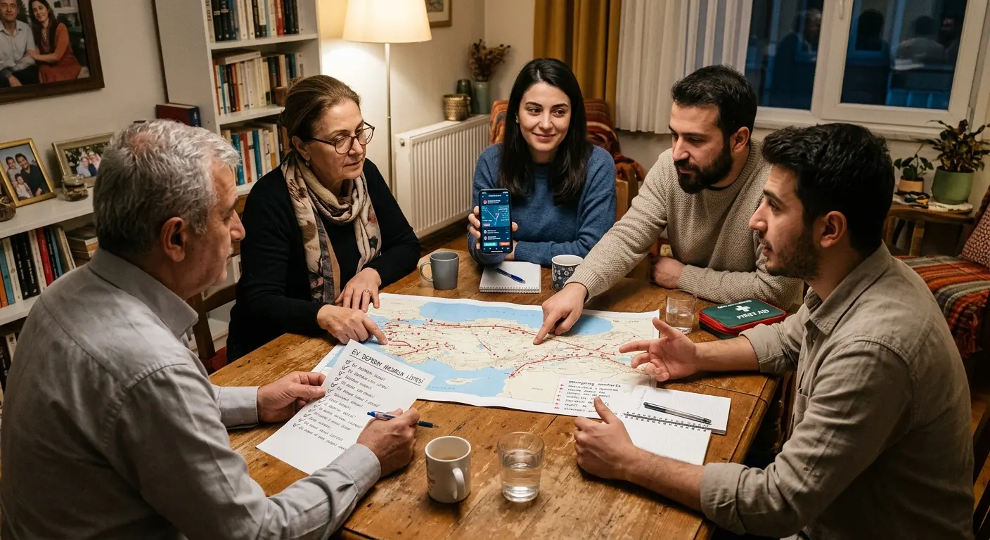 Aile deprem güvenlik planı