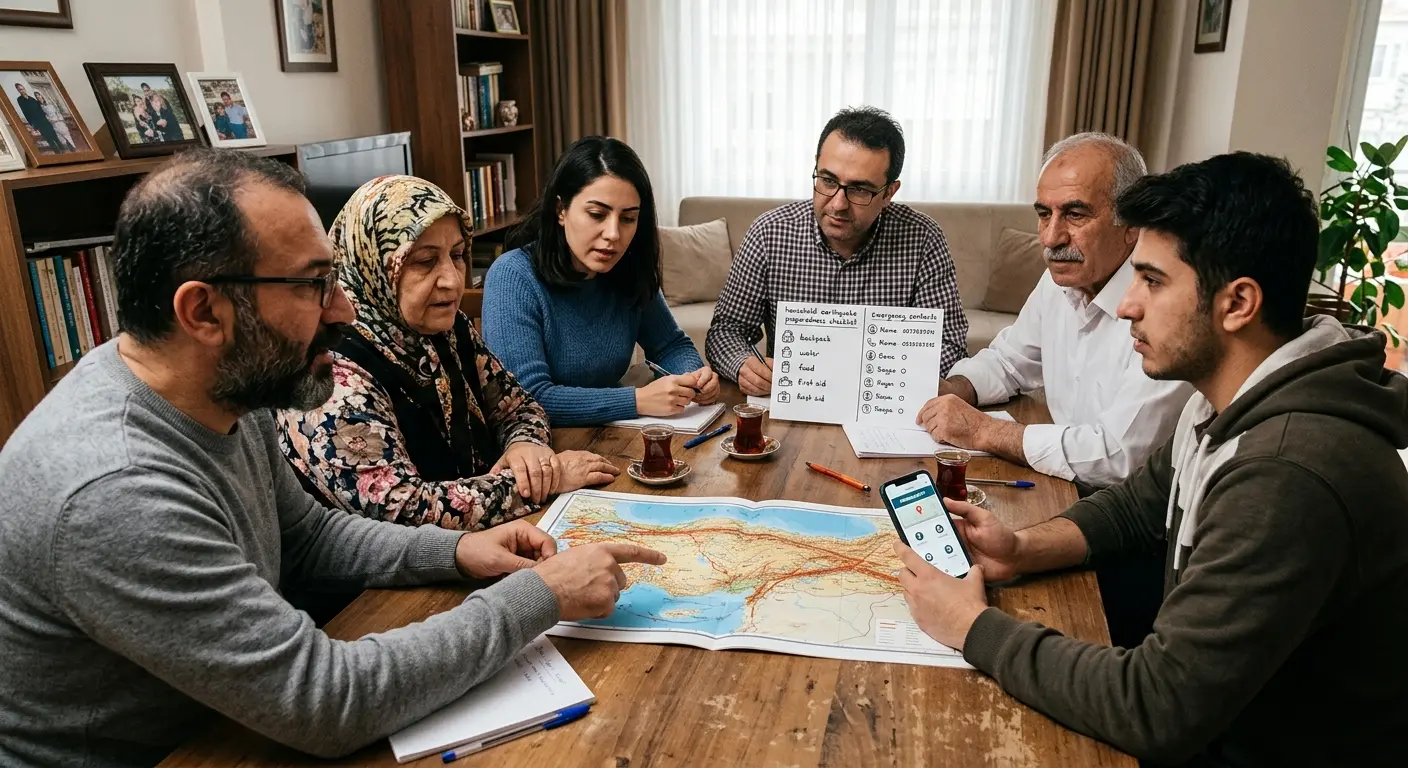 Aile deprem güvenlik planı