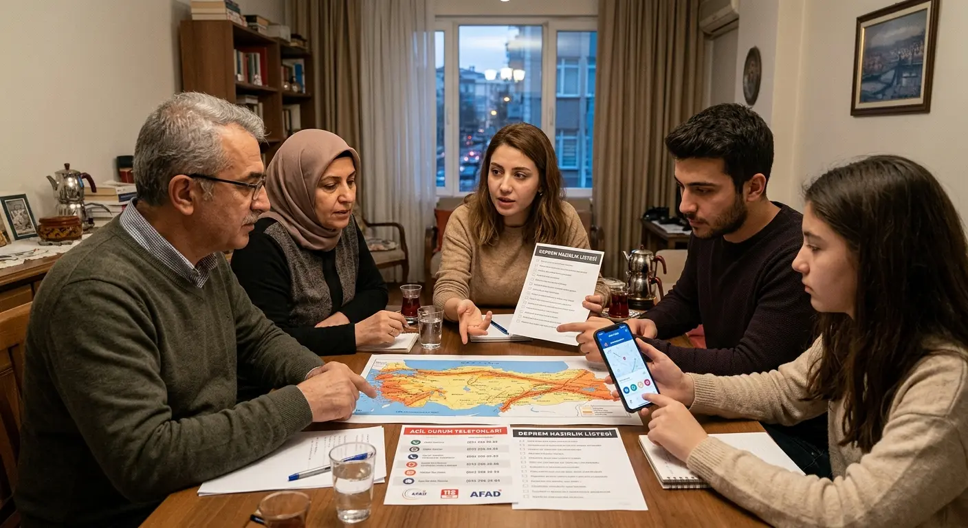 Aile deprem güvenlik planı