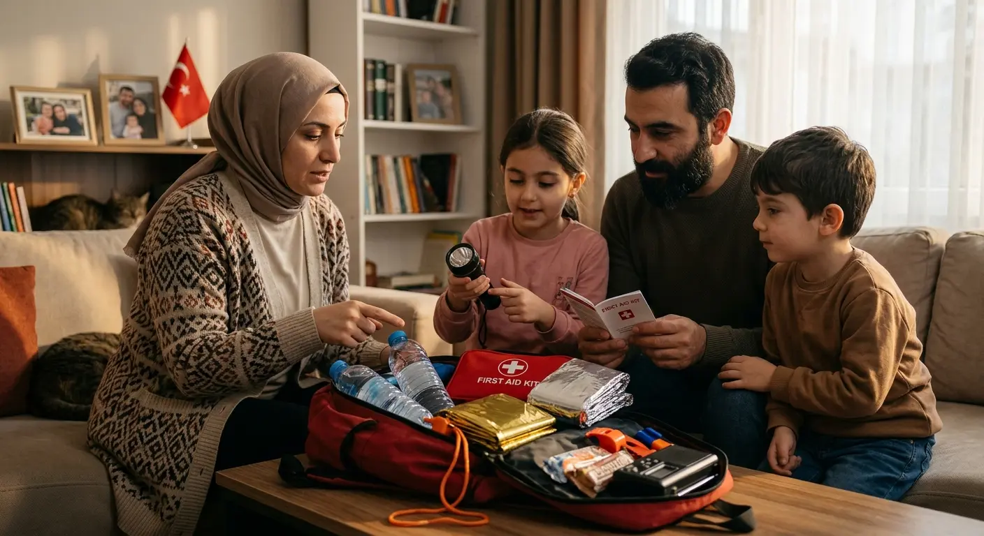 Depreme hazırlık çantası ve acil durum malzemeleri