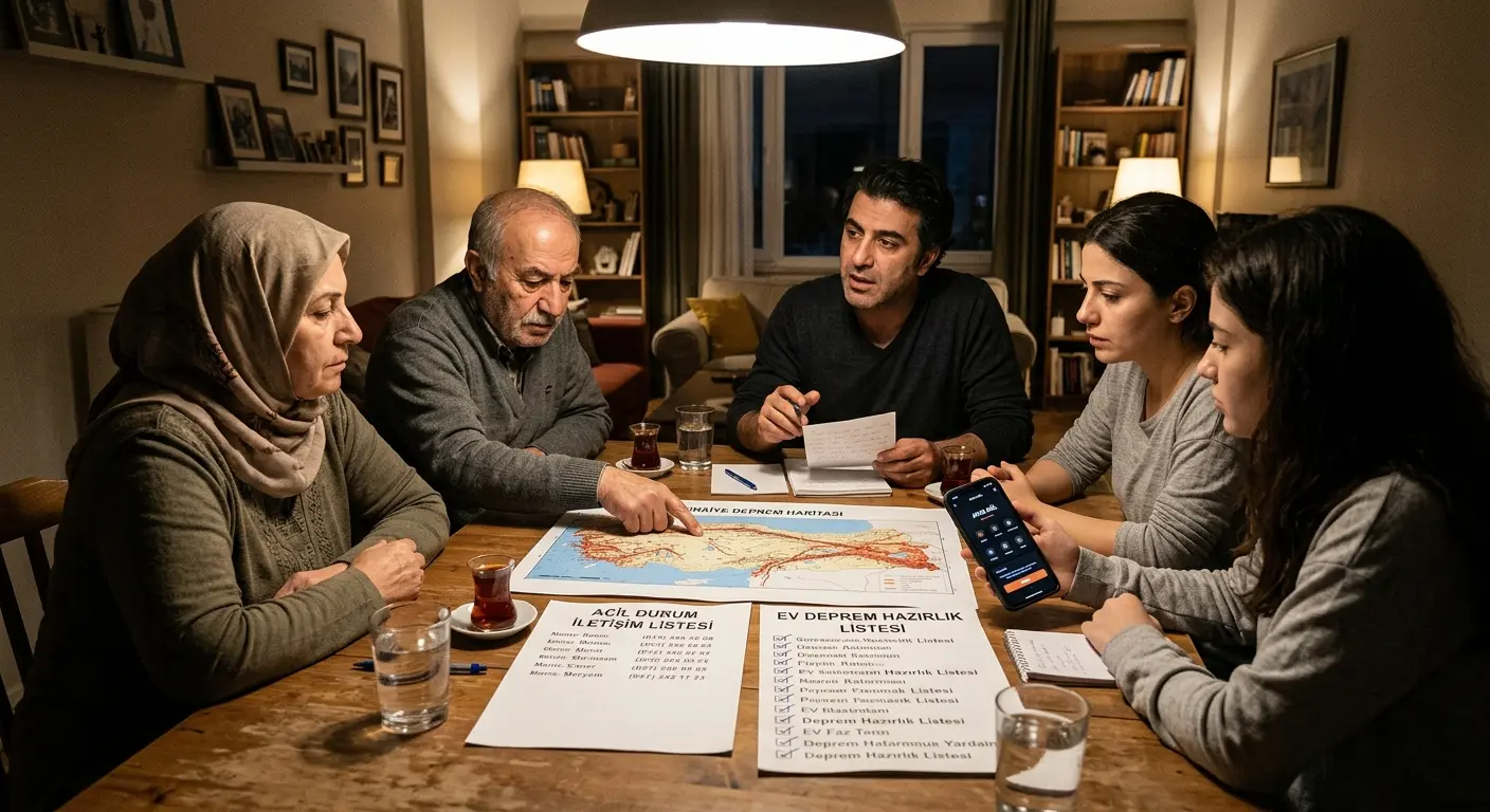 Aile deprem güvenlik planı