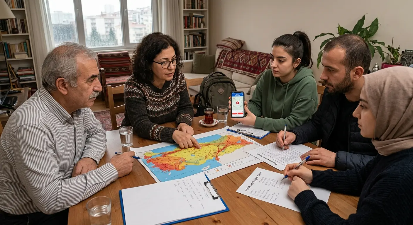 Aile deprem güvenlik planı