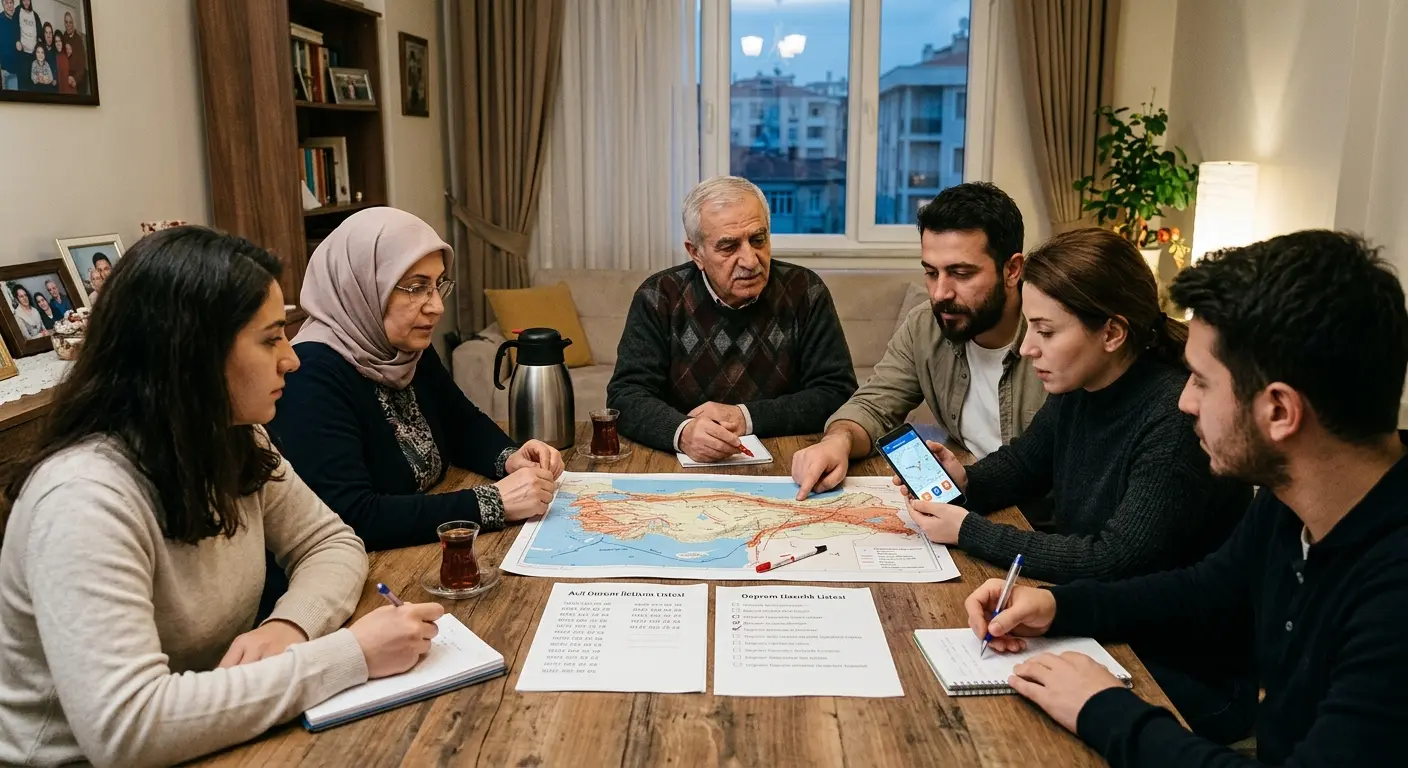 Aile deprem güvenlik planı