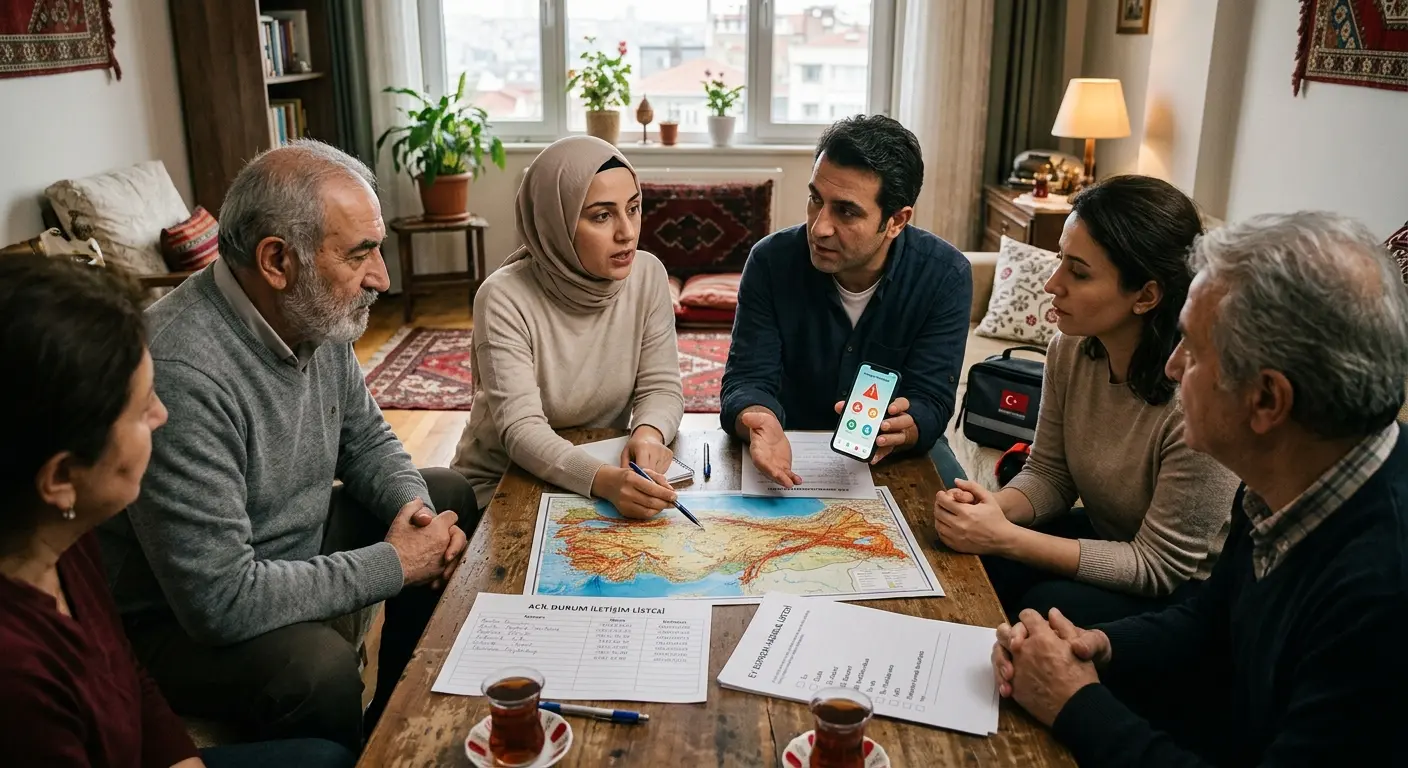 Aile deprem güvenlik planı