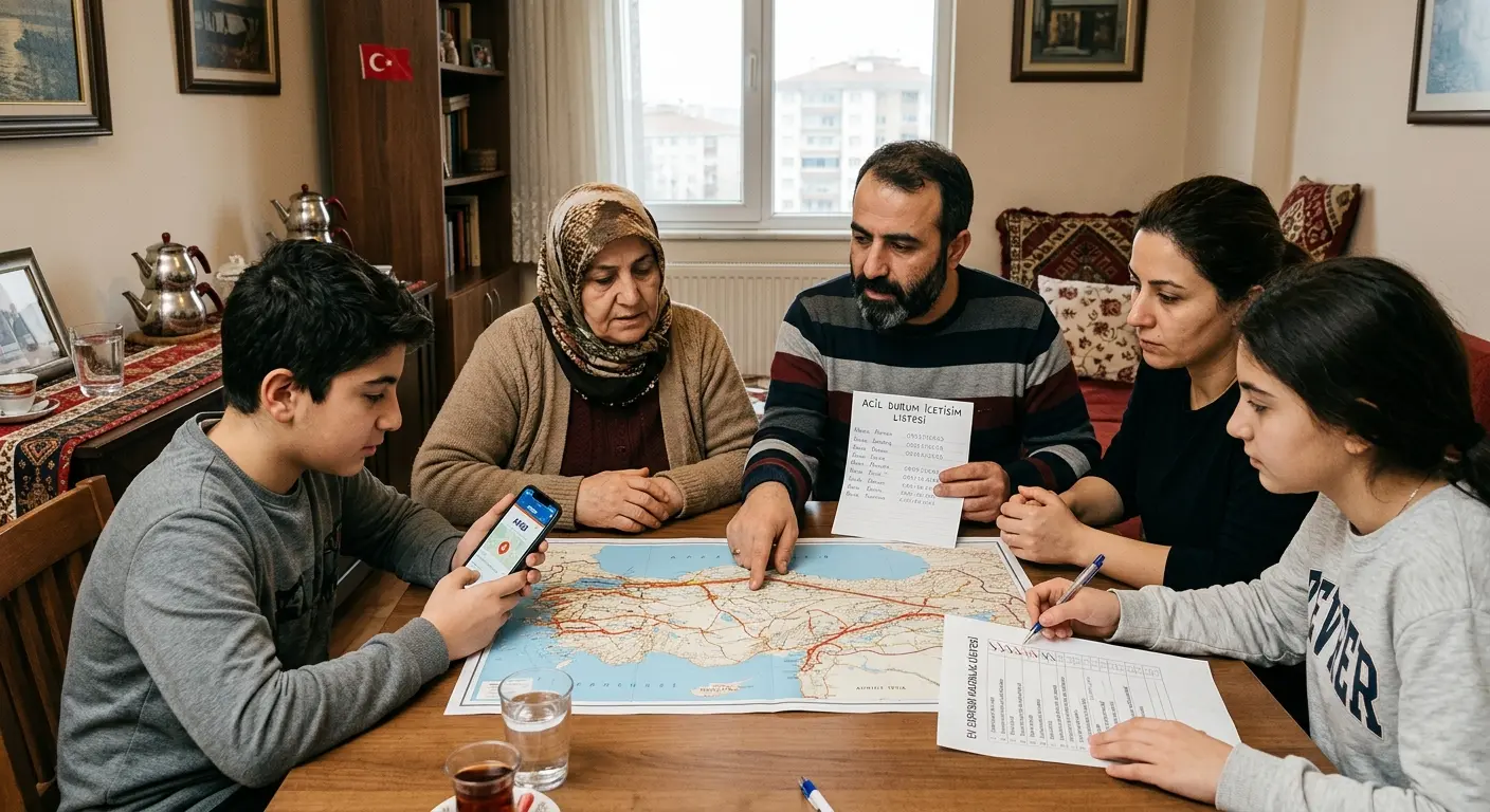 Aile deprem güvenlik planı