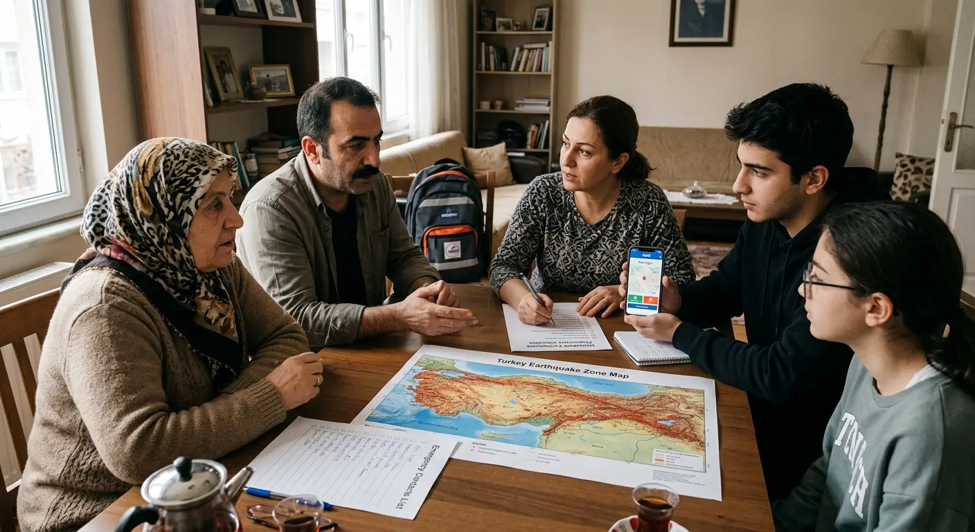 Aile deprem güvenlik planı