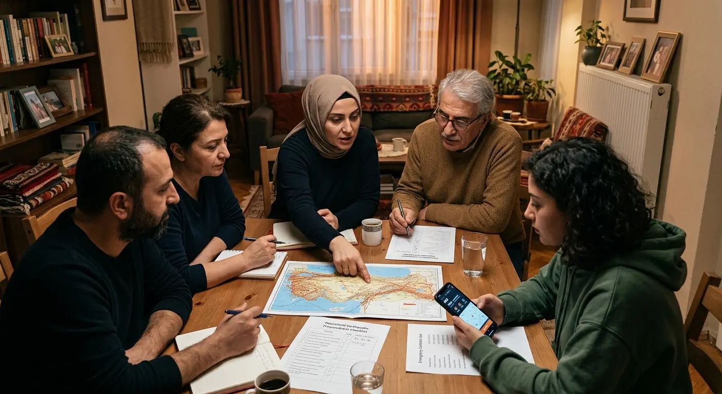 Aile deprem güvenlik planı