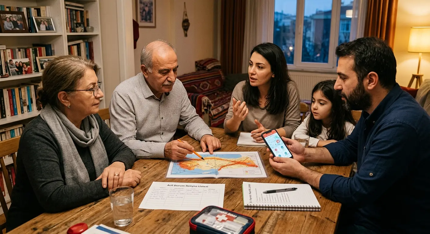 Aile deprem güvenlik planı